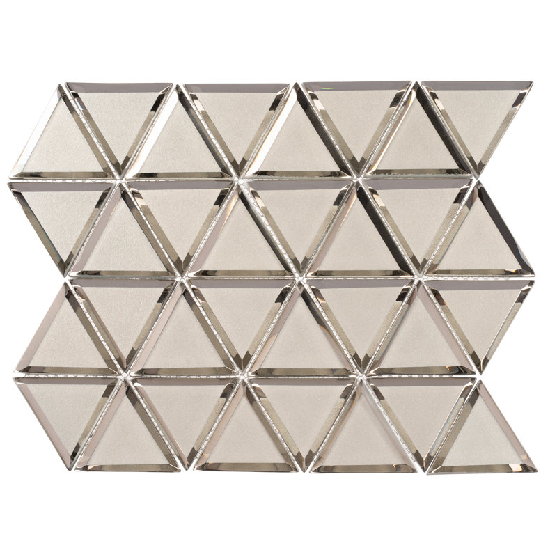 Andova Bleum 3" x 3" Beveled Mirrored Glass Novelty Mosaic Tile